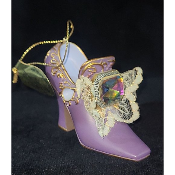 Heirloom Ornaments Shoe, Ashton Drake Miniature Shoe, Victorian Shoe, Ornament S - Picture 1 of 7